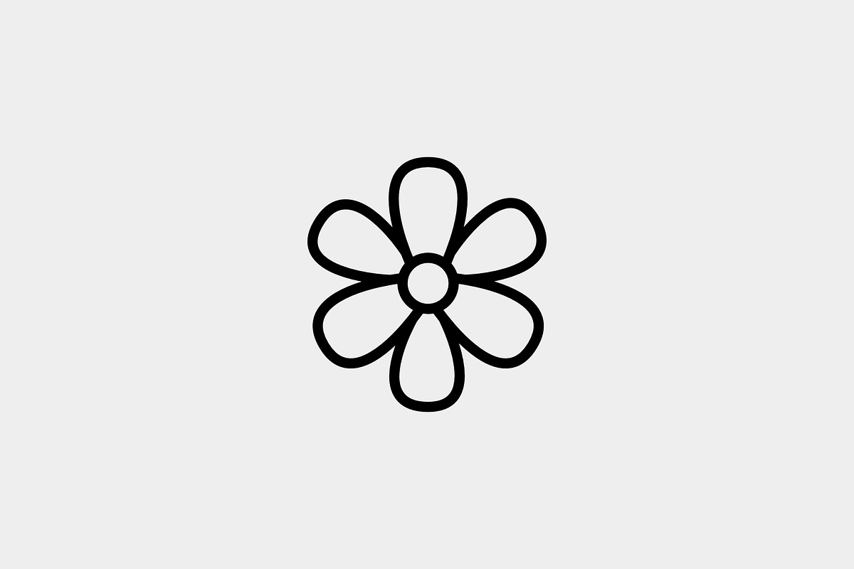 Flower, an Outline Icon by Jordy