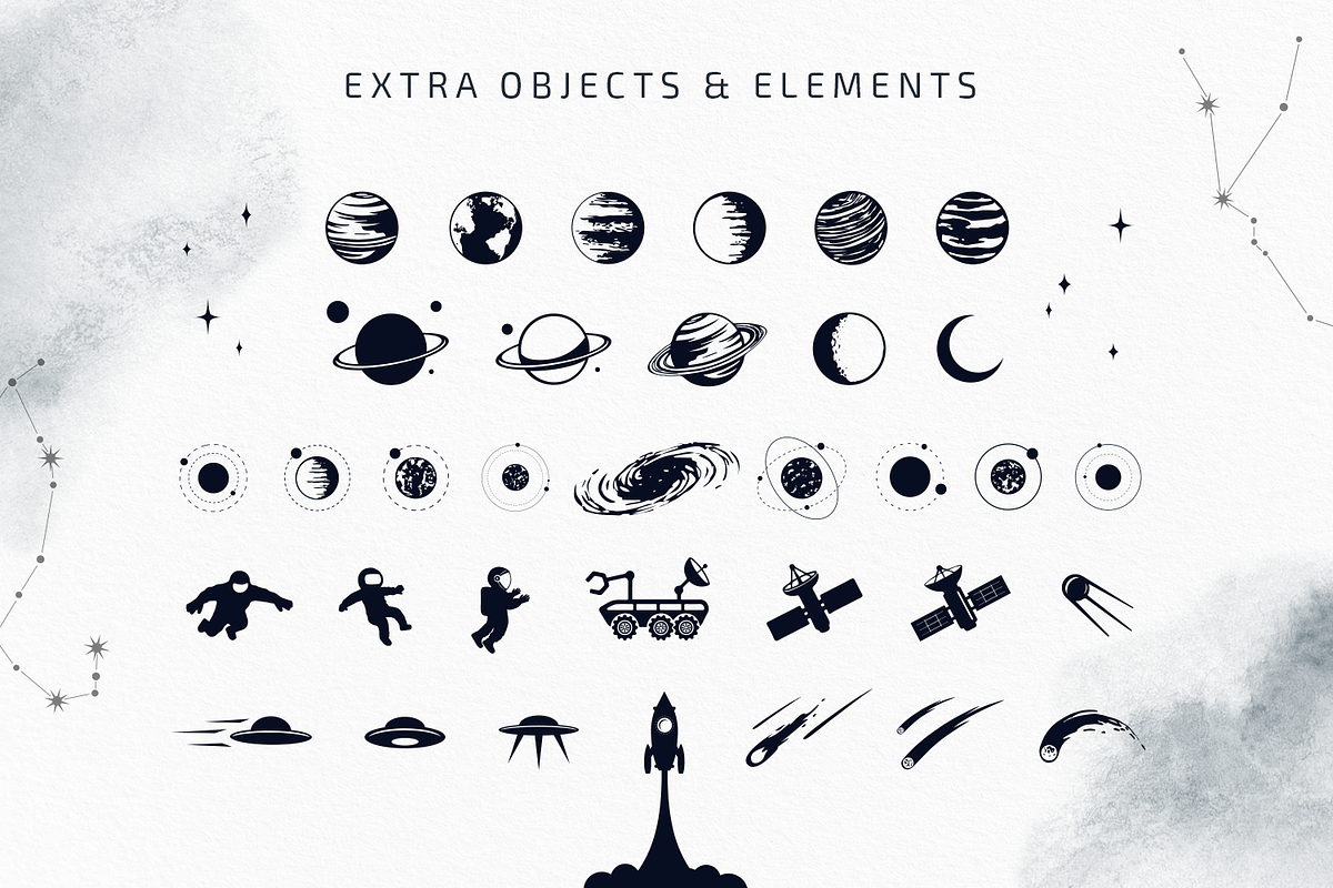 Lost In Space. Colored Font (SVG), a Symbol Font by Cosmic Store (Photo 9 of 19)
