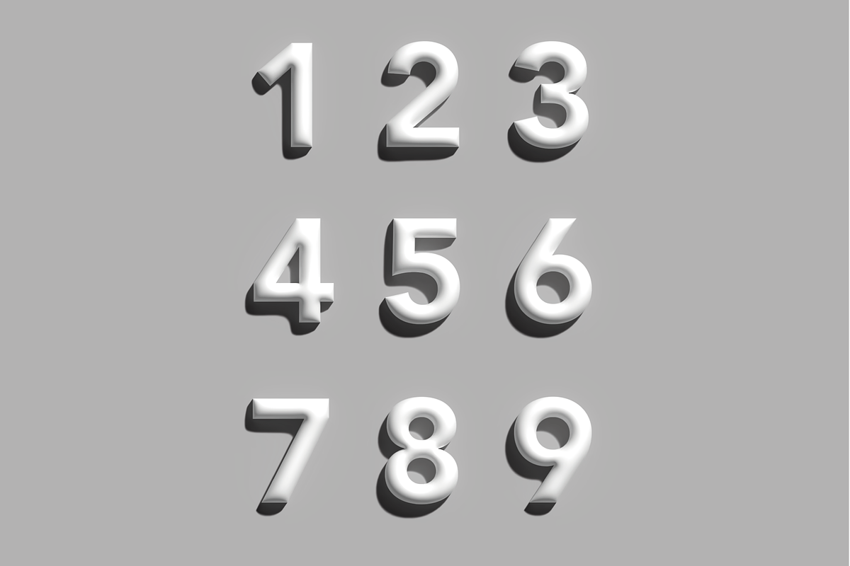 3D Plastic Letters & Numbers, an Object 3D Model by Graphic Pattern Studio (Photo 5 of 6)