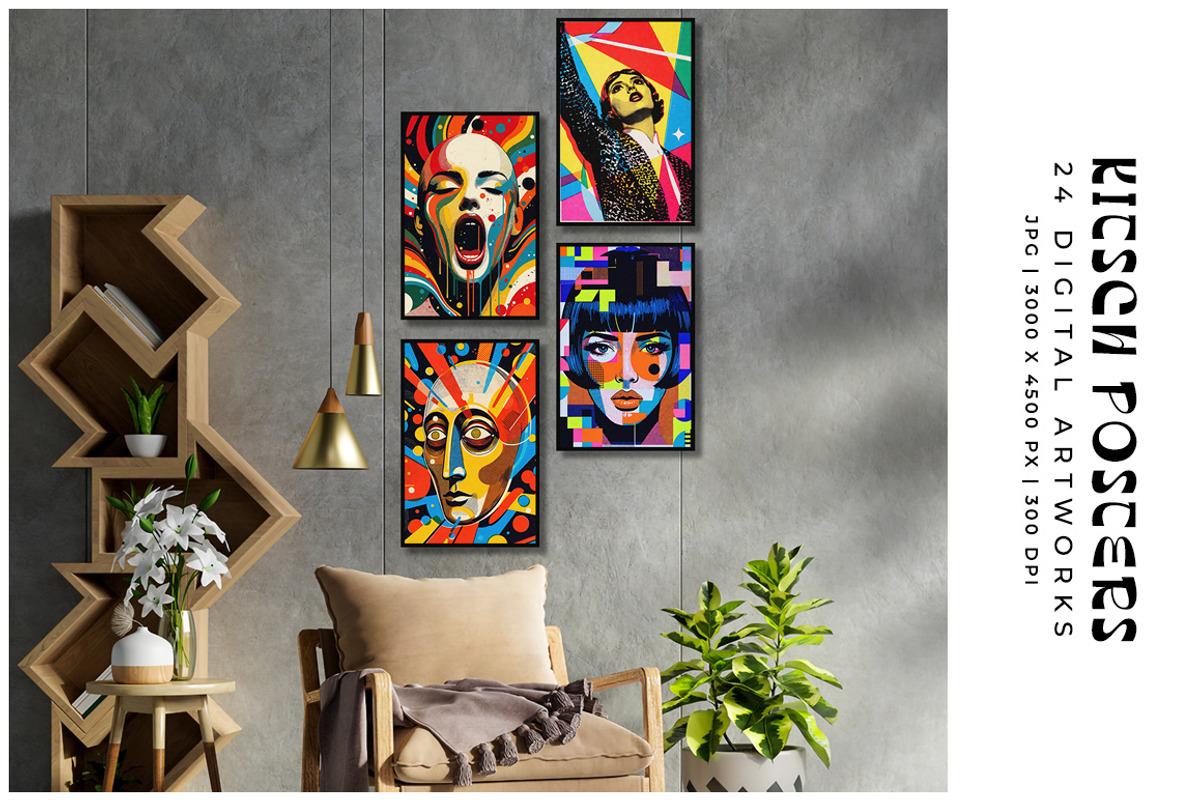 Kitsch Posters, a Decorative Illustration by Digital Art Creations (Photo 6 of 8)