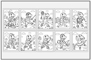 Dinosaur Sports Coloring Book, an Animal Illustration by Lamia Emad (Thumbnail 2 of 5)