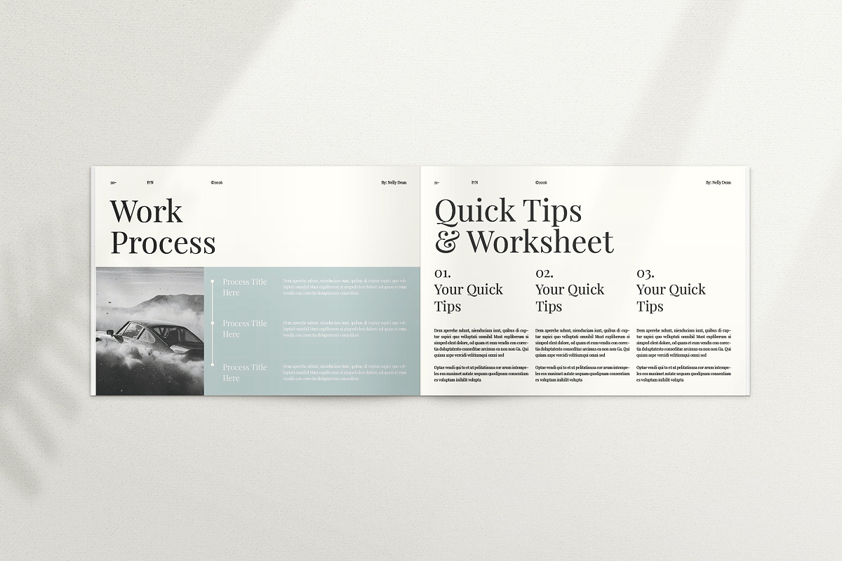 Book Title Layout Landscape Template, a Brochure Template by ArtisanaAura (Photo 9 of 11)