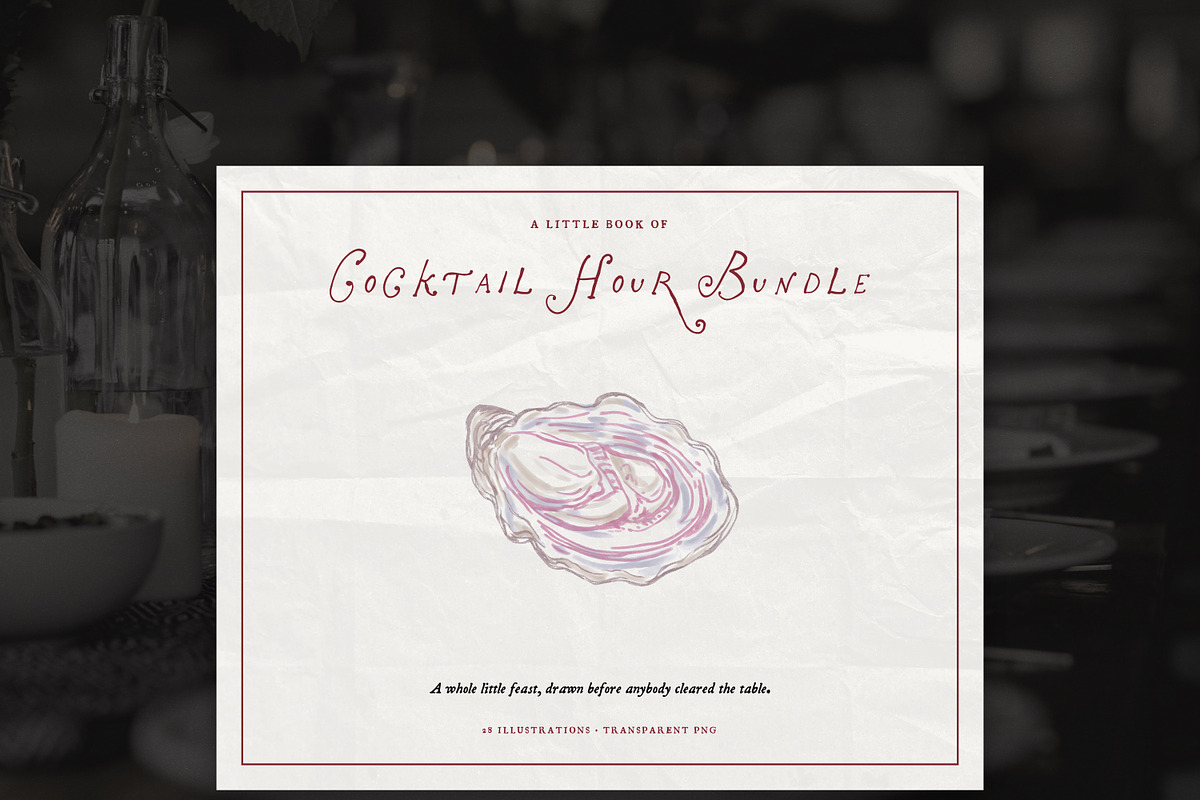 Wedding Cocktail Clipart, Bar Sign, a Food Illustration by The October Creative (Photo 13 of 16)