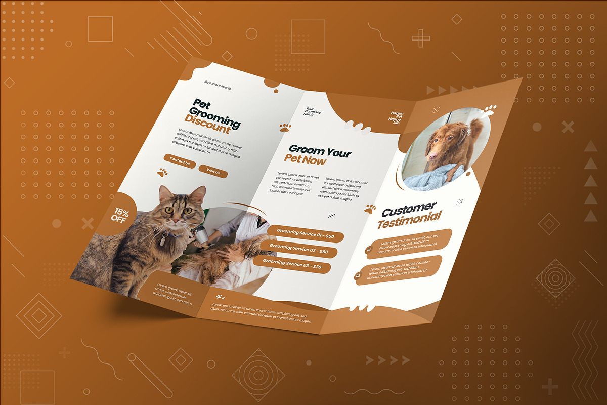 Grooming Trifold Brochure, a Brochure Template by Fannan Studio (Photo 2 of 3)