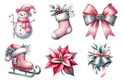 Silver Pink Christmas Clipart, an Illustration by Daily.Designs (Thumbnail 3 of 5)