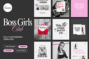 Boss Girls Club - Template Kit, a Social Media Template by Mila Estudio (Thumbnail 1 of 5)