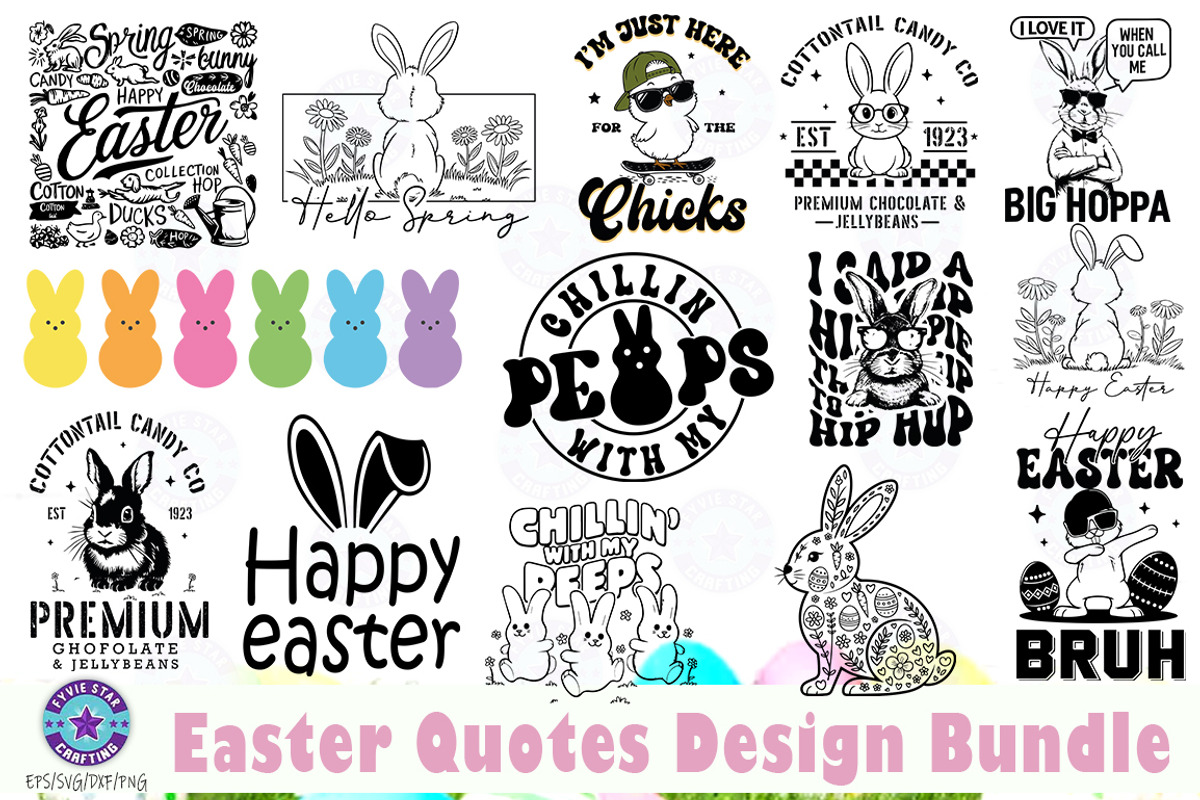 Easter Svg Bundle, Easter Bunny Svg, an Object Graphic by FiveStarCrafting (Photo 1 of 16)