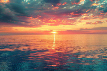 The sun sinks below the horizon, cas, a Photo by Tanuart