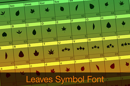Leaves Symbol Font