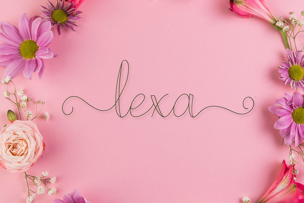 Moon Line Script - Line Script Font preview 4