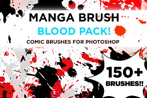 BLOOD Photoshop Brushes Comic Manga