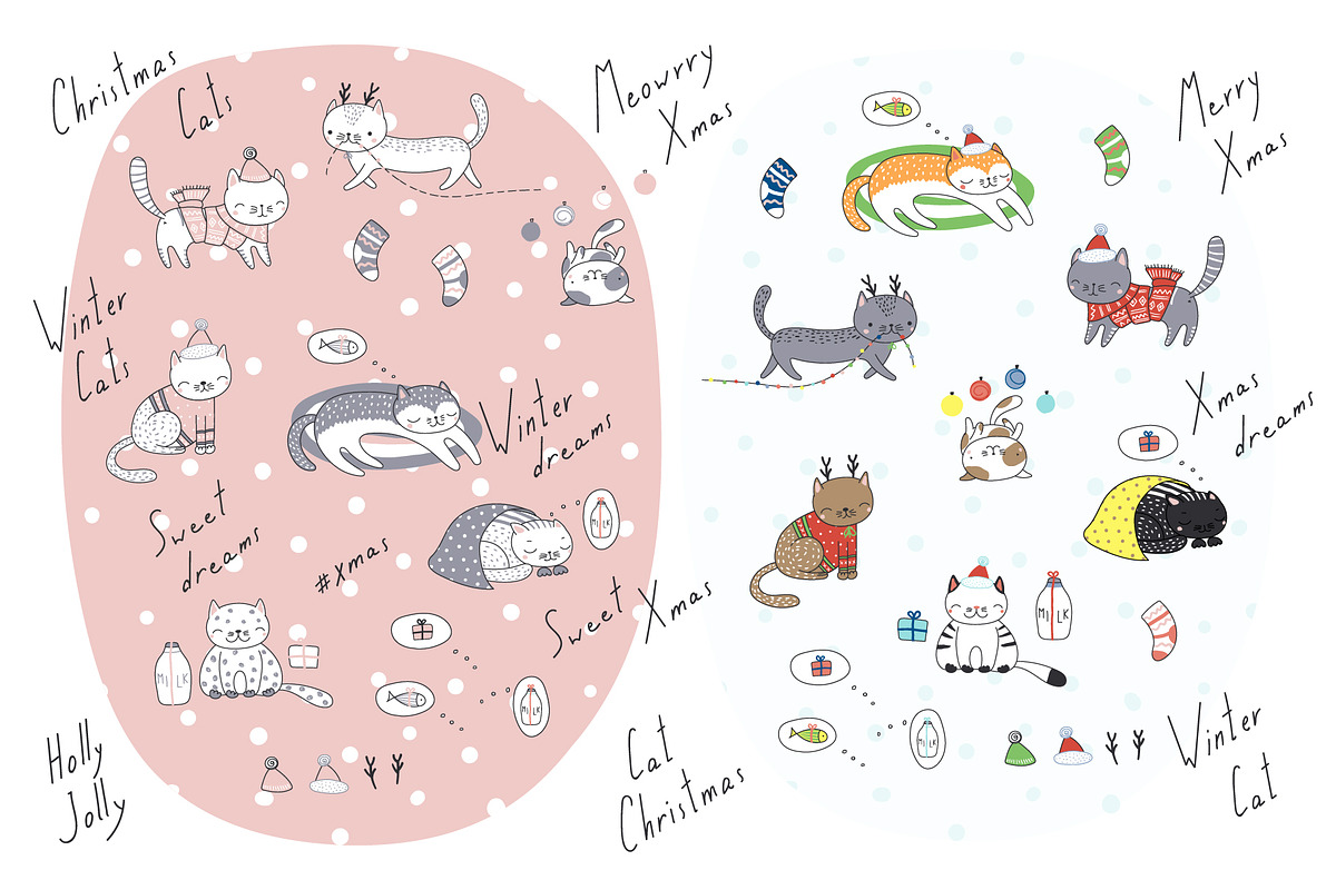 Christmas Bundle Cute Illustrations, a Seasonal Illustration by sceptical cactus (Photo 43 of 62)