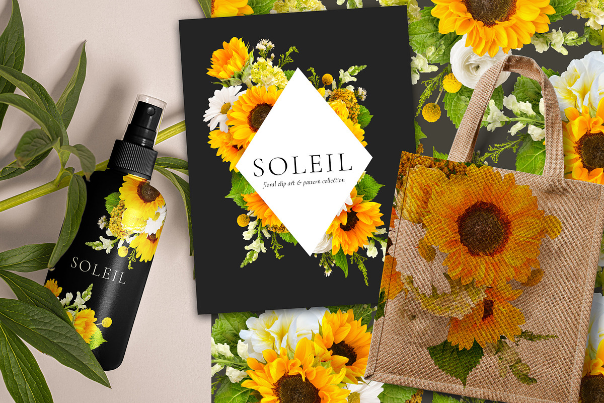 Soleil Floral Patterns & Clip Art, an Object Graphic by Eclectic Anthology (Photo 4 of 13)
