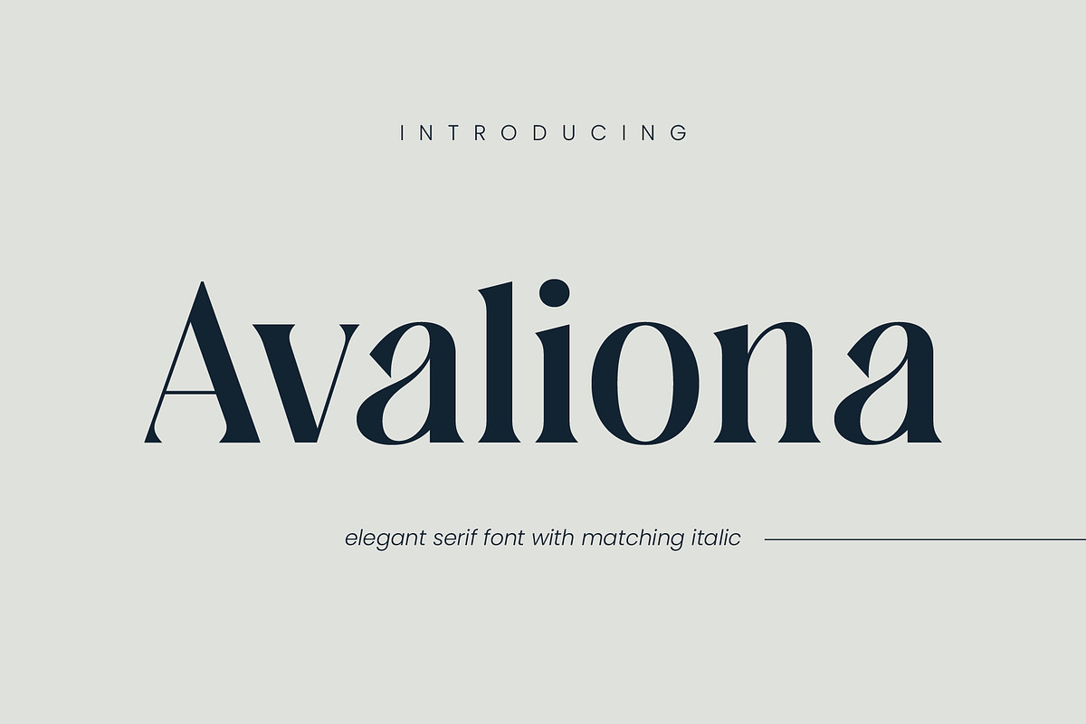 Avaliona - Elegant Serif Font, a Serif Font by Pikgura (Photo 1 of 6)