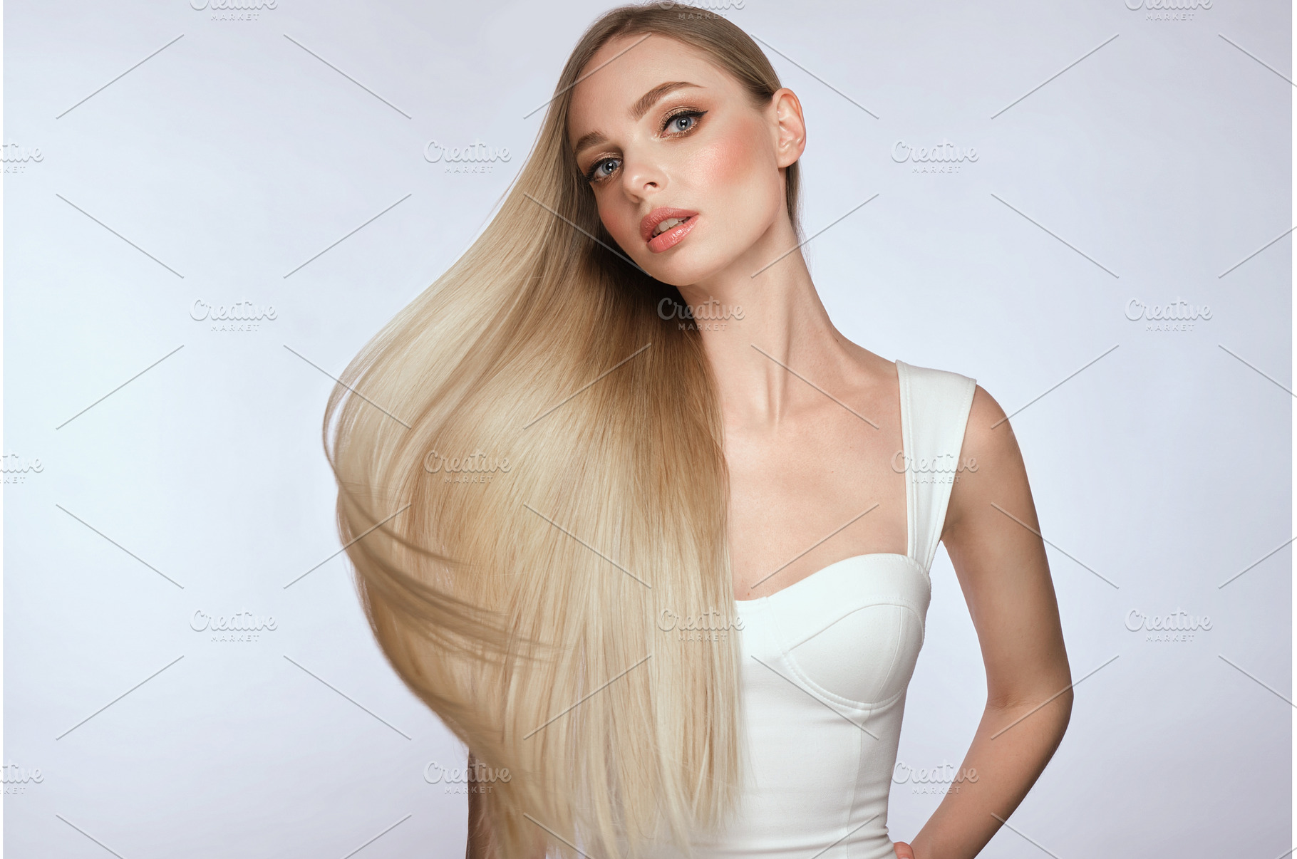Beautiful blond girl with a, a Beauty & Fashion Photo by KOBRIN|PHOTO