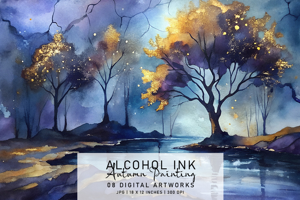 Alcohol Ink Autumn Paintings, a Seasonal Illustration by Digital Art Creations (Photo 1 of 8)
