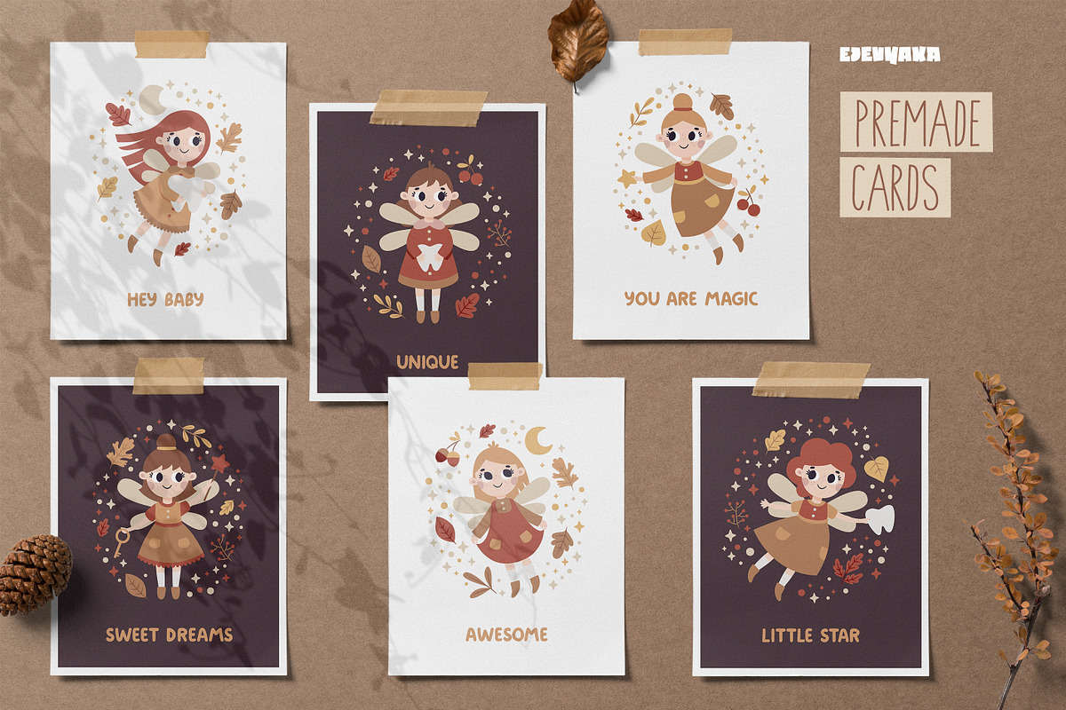 Kids Fairy. Clipart & Patterns, a Seasonal Illustration by Ejevyaka (Photo 13 of 14)