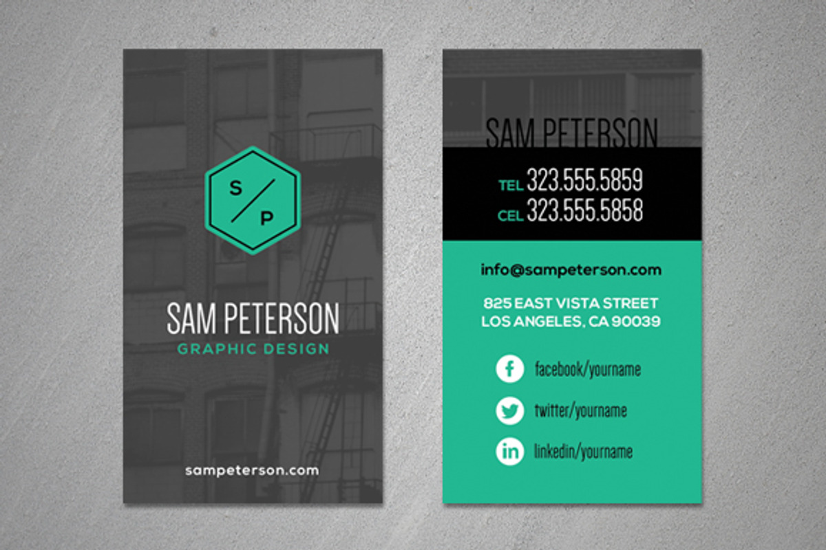 Building Business Card Template, a Business Card Template by END (Photo 2 of 2)