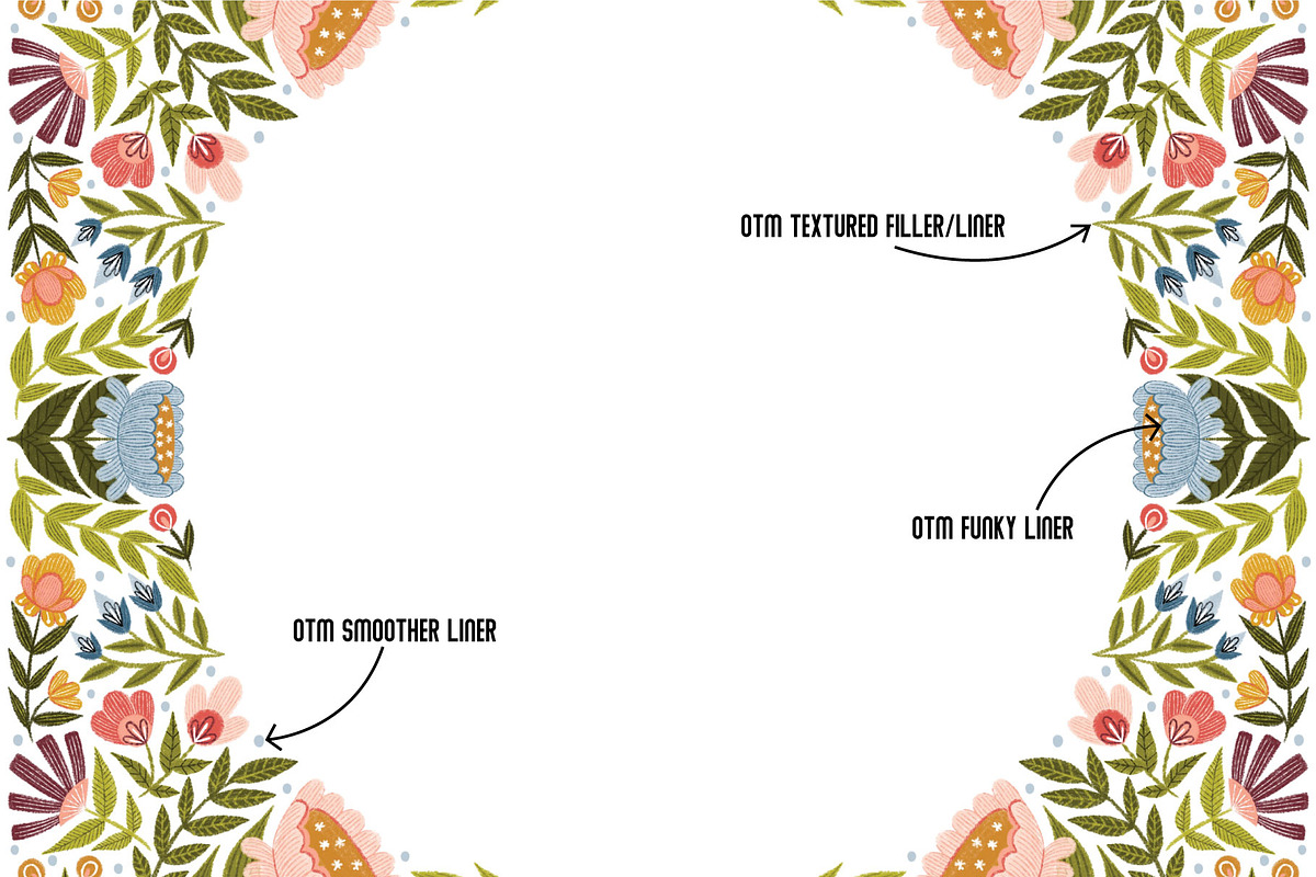 Folksy Textured Procreate Brushes, a Brush Add-On by On the Mark Designs (Photo 9 of 9)