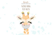 Animals wear mask cliparts, an Animal Illustration by TheHappyGiftArt (Thumbnail 5 of 6)
