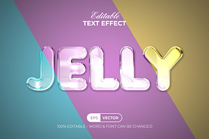 Jelly Text Effect Transparent Style