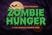 Zombie Hunger Halloween Zombie Font, a Blackletter Font by Ronny Studio (Thumbnail 1 of 9)