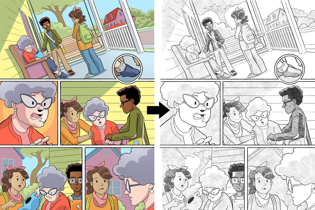 Illustrated Comic Book Generator, an Action Add-On by the little wonder shop (Photo 5 of 5)