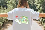Adorable flower turtle with heart cu, an Illustration by CrexoraLab (Thumbnail 1 of 3)