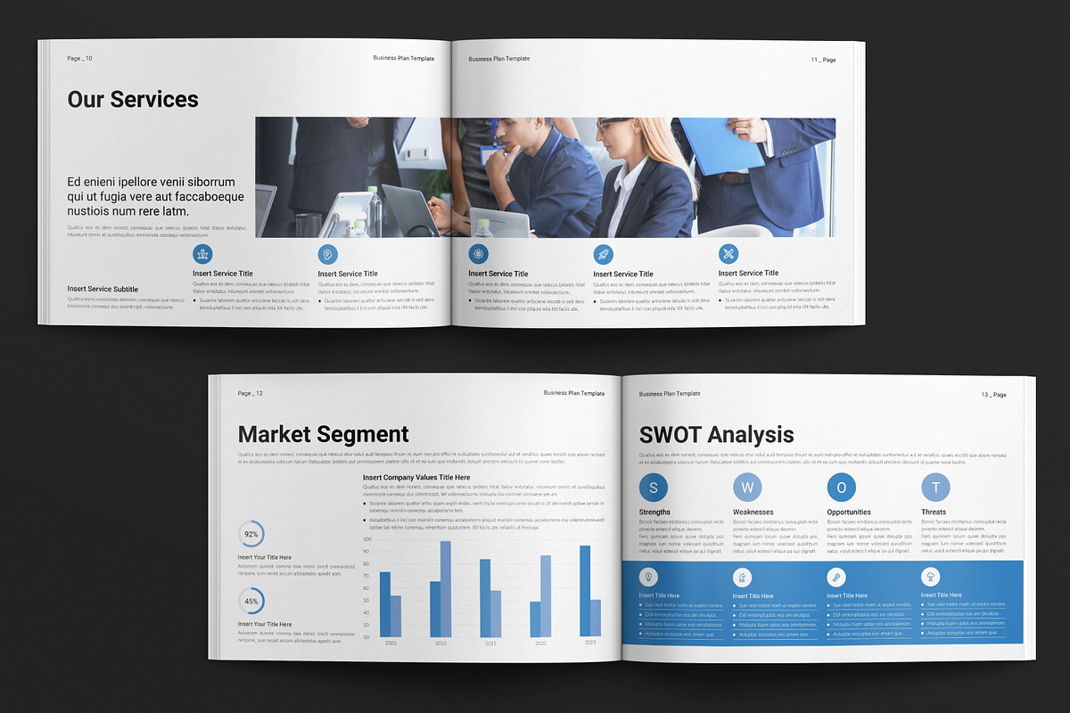 Business Plan Template Landscape, a Brochure Template by E-Type (Photo 5 of 7)