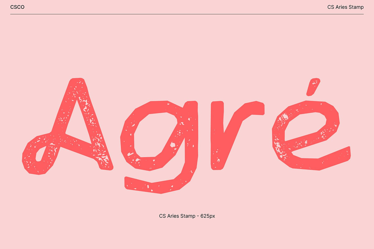 CS Aries Stamp, a Sans Serif Font by Craft Supply Co. (Photo 2 of 8)