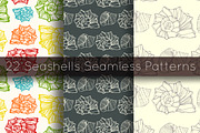 22 Seashells seamless patterns set, a Pattern Graphic by IreneArt illustrations (Thumbnail 1 of 5)