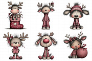 Cute Cartoon Christmas Reindeer, an Illustration by Daily.Designs (Thumbnail 3 of 5)