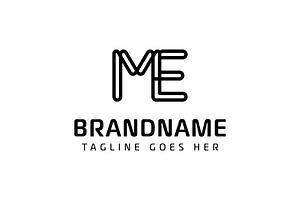Letters ME Monogram Logo, a Design Template by Pray Art Design Studio