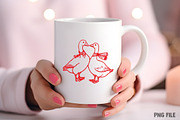 Valentines Goose Couple Hand-Drawn, an Illustration by Craft Nest (Thumbnail 8 of 8)