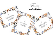Father's Day Clipart, a Decorative Illustration by Eves_Aquadreams (Thumbnail 3 of 6)