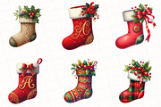 Christmas Stoking Clipart, an Illustration by OK Design (Thumbnail 3 of 5)