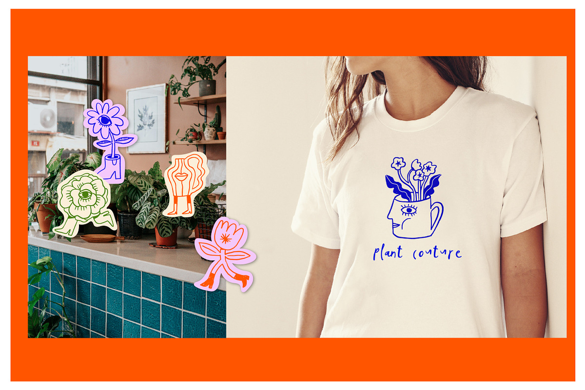 Doodle Garden - botanic characters, a Graphic by Marish (Photo 9 of 9)