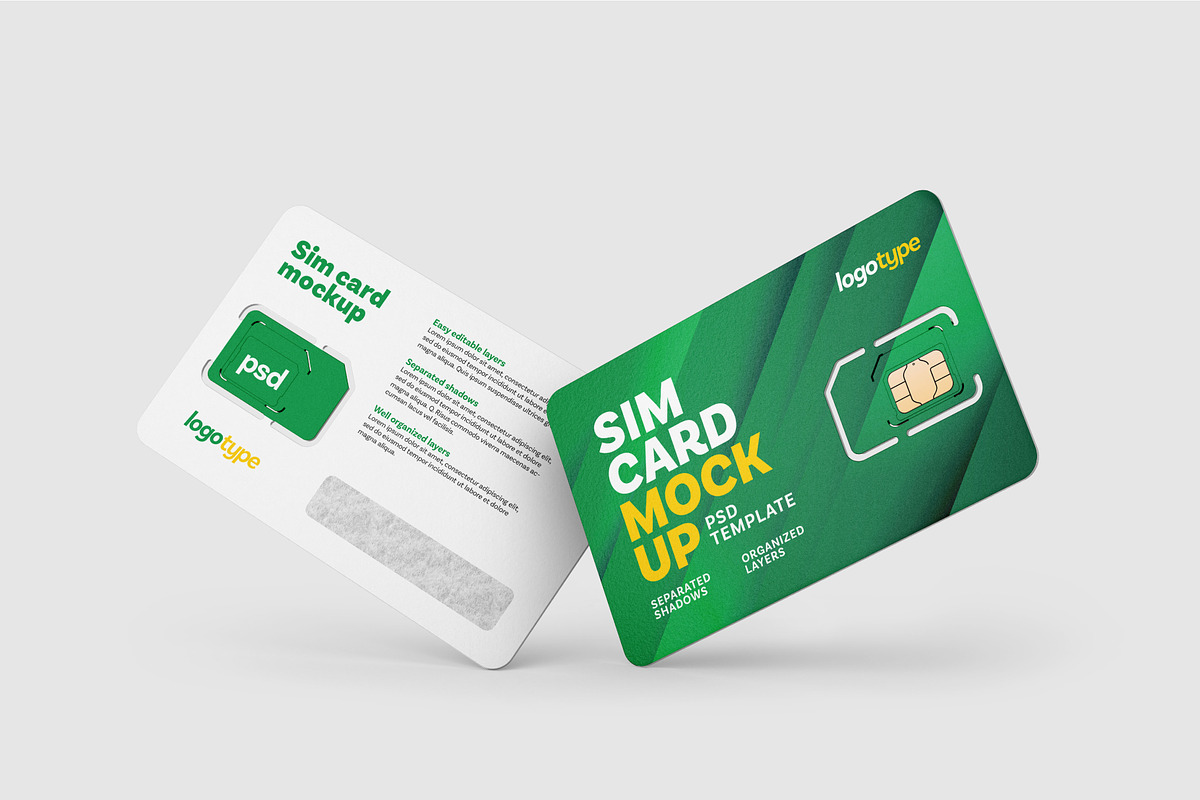 Sim Card Mockup Set, a Print Template by Deeplab (Photo 5 of 9)