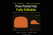 Hat Template - 5 Panel Hat, a Hat Mockup by Template Haven (Thumbnail 1 of 14)