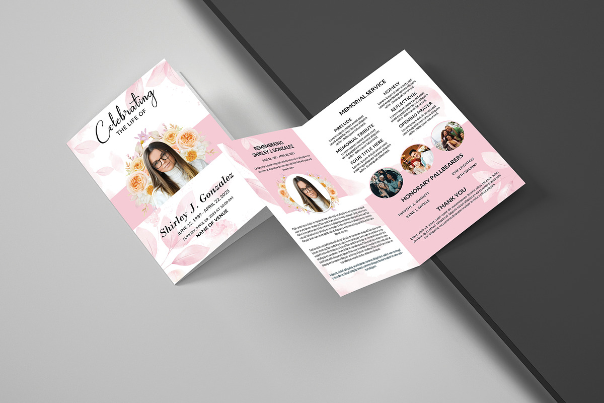 Funeral Program And Prayer Card, a Brochure Template by crazyOWL (Photo 8 of 8)