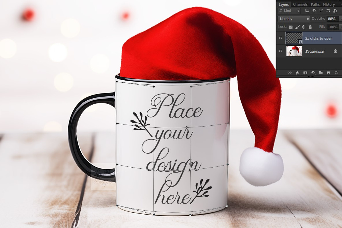 Black accent mug psd mock up xmas, a Cups & Container Mockup by Leo Flo Mockups (Photo 2 of 4)