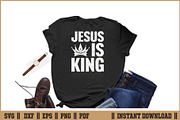 Jesus Is King Christian Faith SVG, a Seasonal Illustration by Handy Arts Studio (Thumbnail 2 of 3)