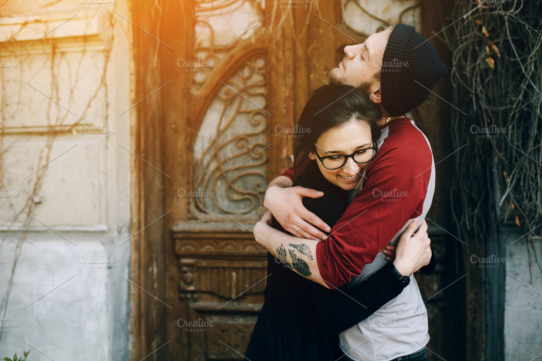 Young beautiful couple containing man, handsome, and model, a Person Photo by Tekso