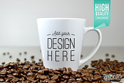 12oz Latte Mug Mockup - 1 Sided, a Cups & Container Mockup by Simply Mockups (Thumbnail 1 of 2)