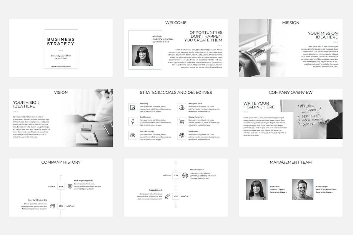 Business Strategy PowerPoint, a Presentation Template by JetzTemplates