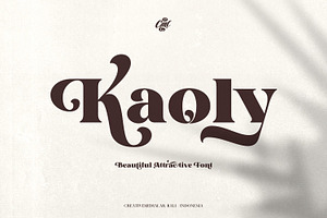 Kaoly - Beautiful Attractive Font