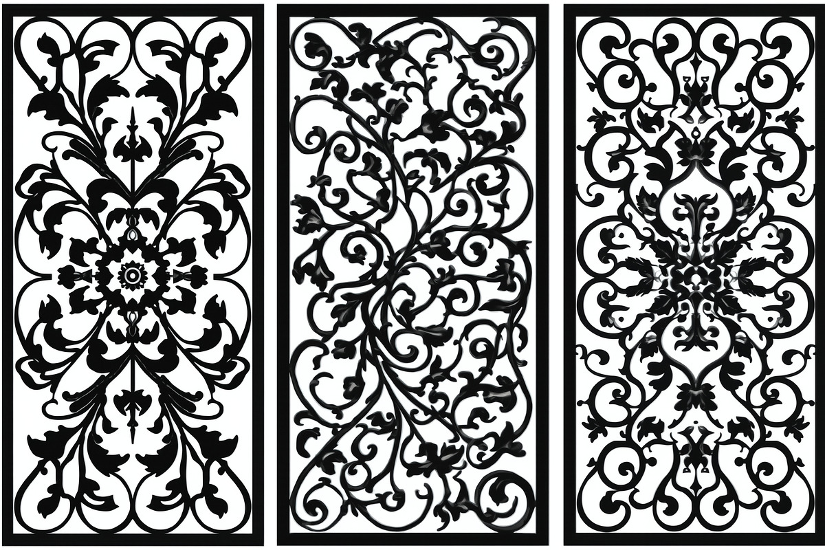 Floral Ornament Silhouette Panels, an Illustration by Designer_Momina (Photo 20 of 20)