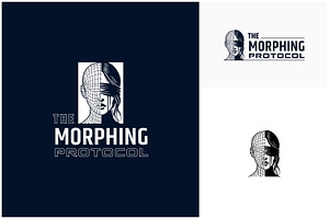 Blindfolded woman wireframe logo, a Branding & Logo Template by Enola99d