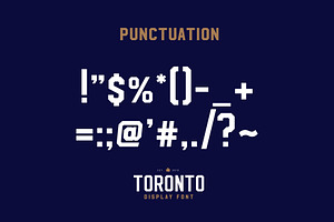 TORONTO DISPLAY FONT