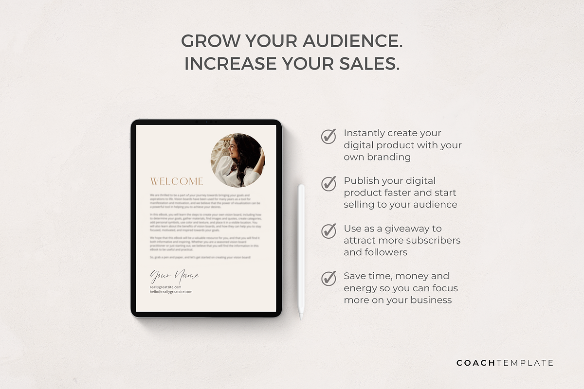 Vision Board eBook Template Canva, a Brochure Template by COACHTEMPLATE (Photo 3 of 9)